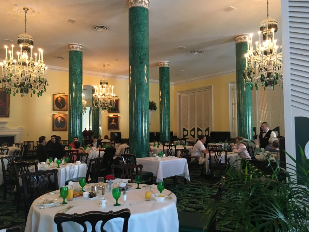 A dining room at the Greenbrier